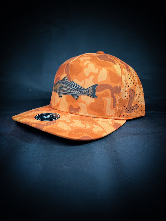 Zapped Blackhawk 5 panel performance redfish hat