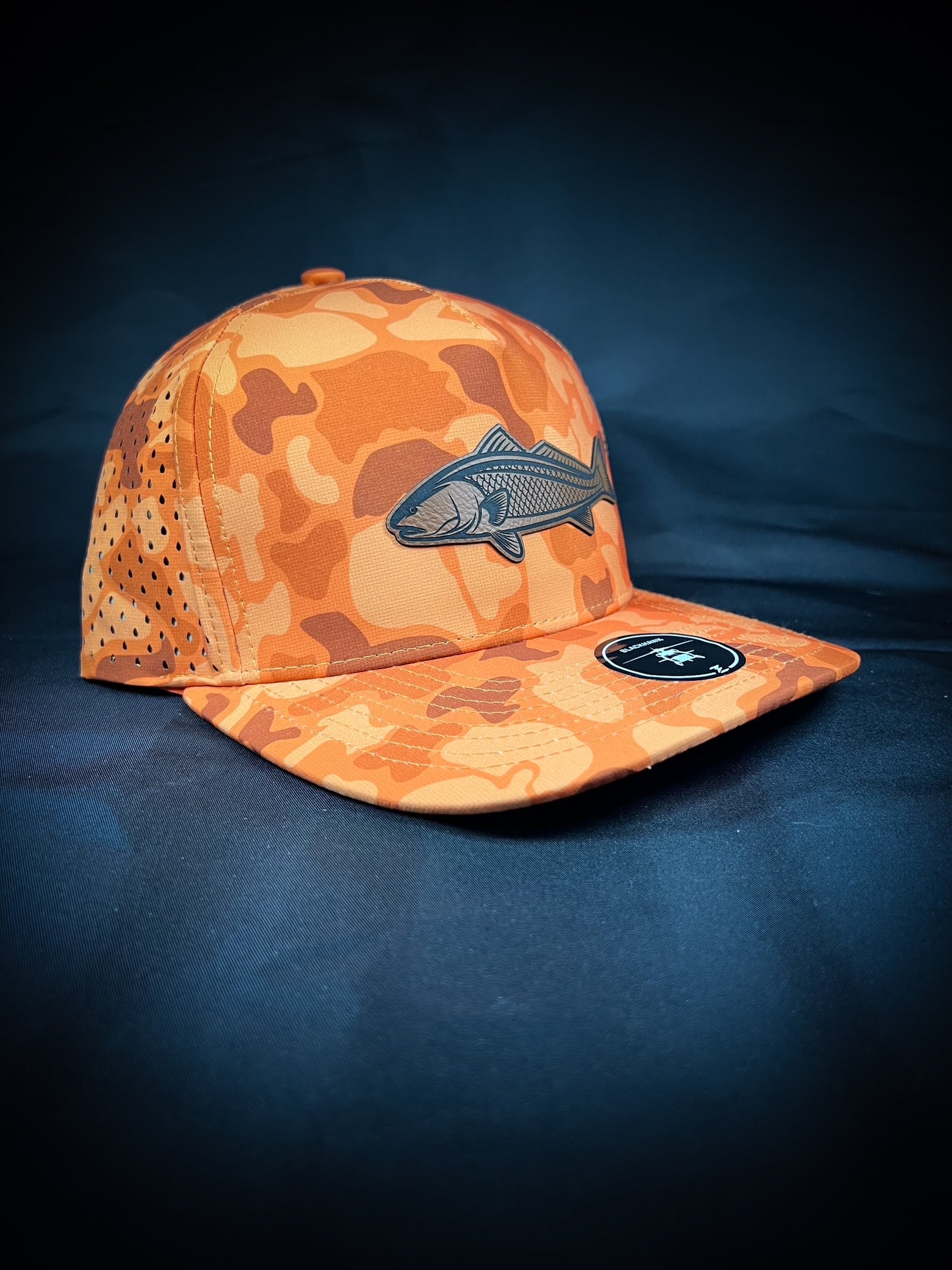 Zapped Blackhawk 5 panel performance redfish hat