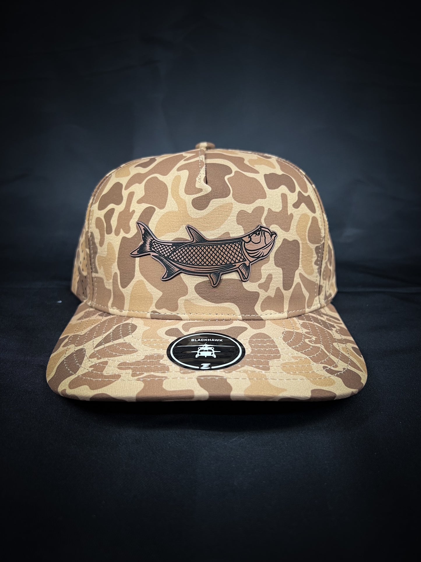 Zapped Blackhawk 5 panel performance tarpon hat